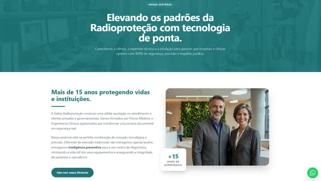 Site da Safety Radioproteção